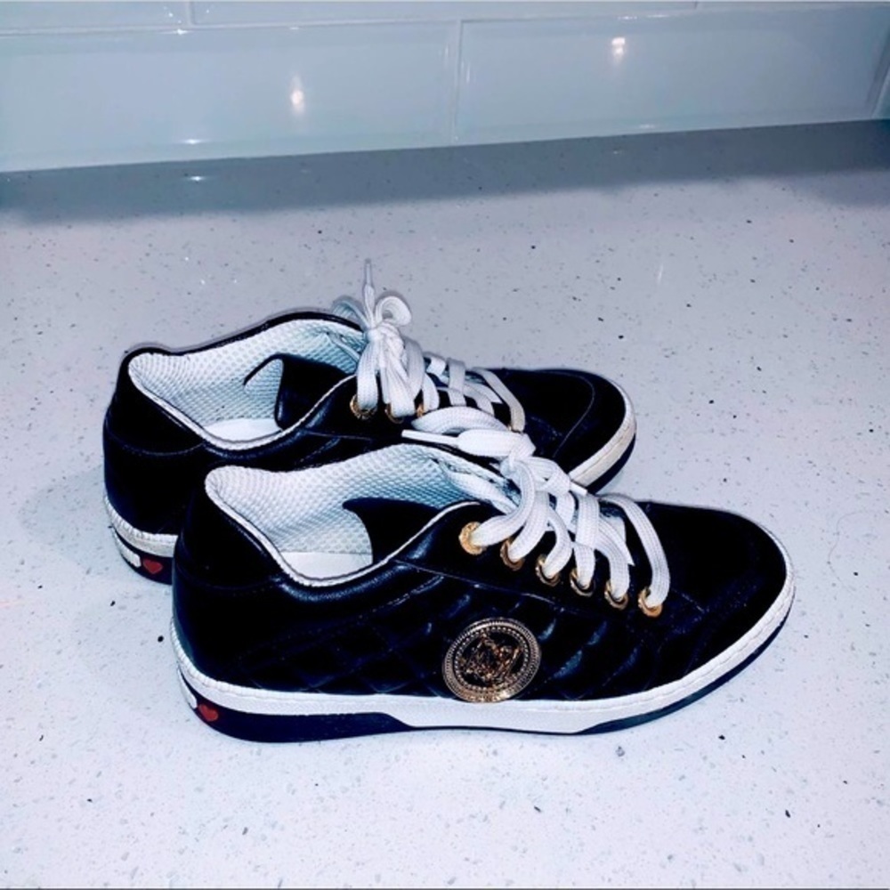 LOVE MOSCHINO‎ Sneakers - Gold Emblem - Black​​